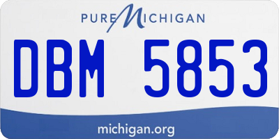 MI license plate DBM5853