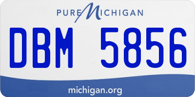 MI license plate DBM5856