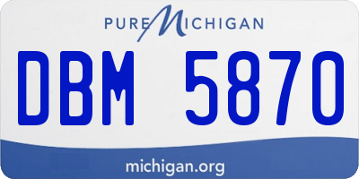 MI license plate DBM5870