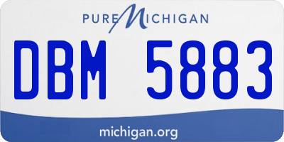 MI license plate DBM5883