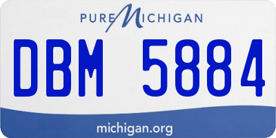 MI license plate DBM5884