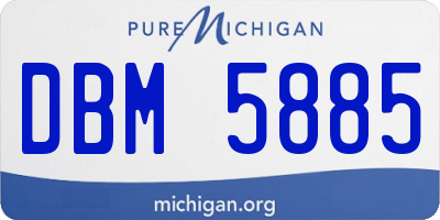 MI license plate DBM5885