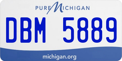 MI license plate DBM5889