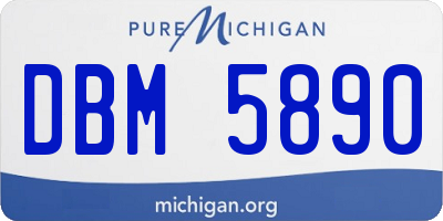 MI license plate DBM5890