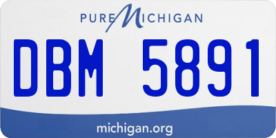 MI license plate DBM5891