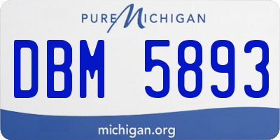 MI license plate DBM5893