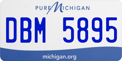 MI license plate DBM5895