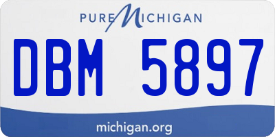 MI license plate DBM5897
