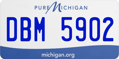 MI license plate DBM5902