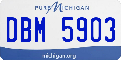MI license plate DBM5903