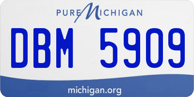 MI license plate DBM5909