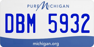 MI license plate DBM5932