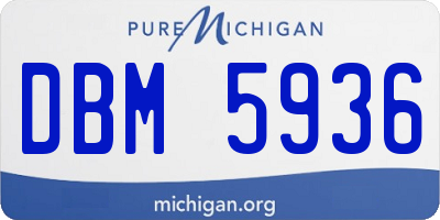 MI license plate DBM5936