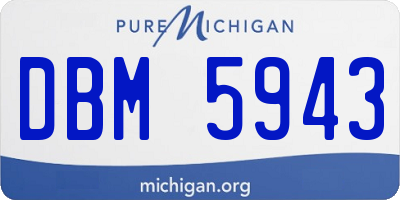 MI license plate DBM5943