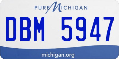 MI license plate DBM5947