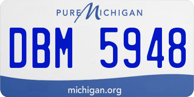 MI license plate DBM5948