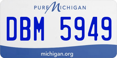 MI license plate DBM5949