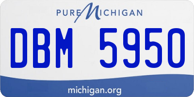 MI license plate DBM5950