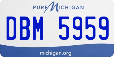 MI license plate DBM5959