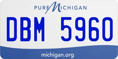 MI license plate DBM5960