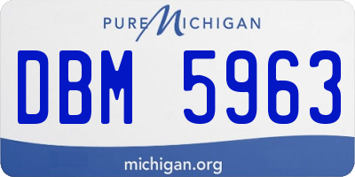 MI license plate DBM5963