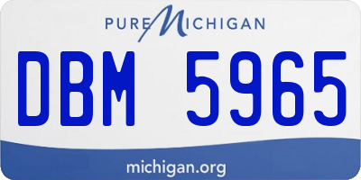 MI license plate DBM5965