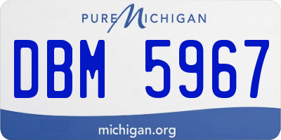 MI license plate DBM5967