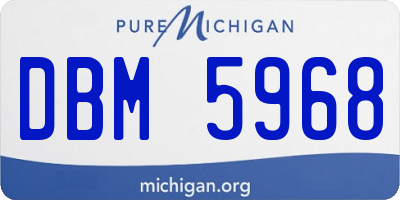 MI license plate DBM5968