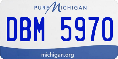 MI license plate DBM5970