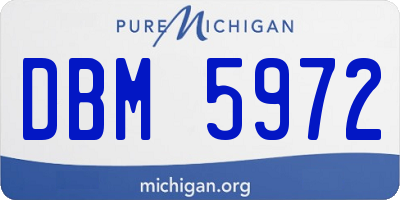 MI license plate DBM5972