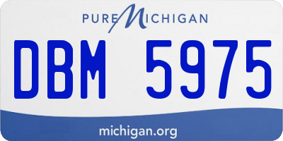 MI license plate DBM5975