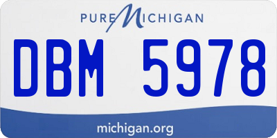 MI license plate DBM5978