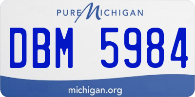 MI license plate DBM5984