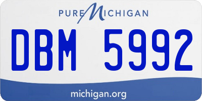MI license plate DBM5992
