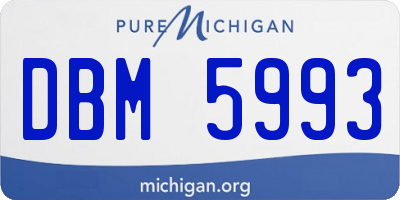 MI license plate DBM5993