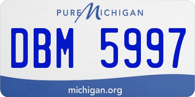 MI license plate DBM5997