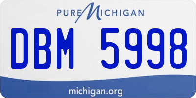 MI license plate DBM5998