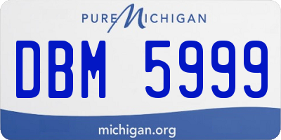 MI license plate DBM5999