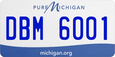 MI license plate DBM6001
