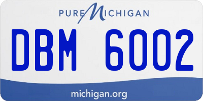 MI license plate DBM6002