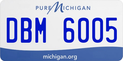 MI license plate DBM6005