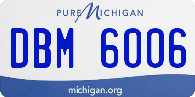 MI license plate DBM6006