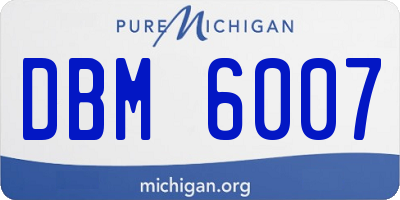MI license plate DBM6007