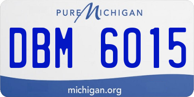 MI license plate DBM6015