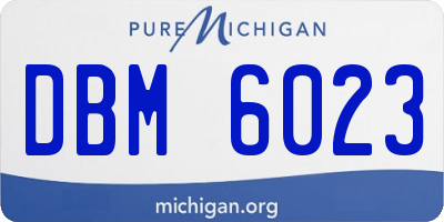 MI license plate DBM6023