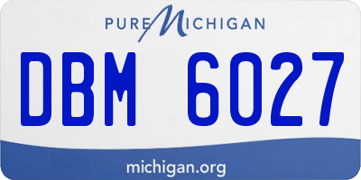 MI license plate DBM6027