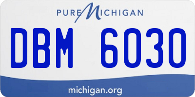 MI license plate DBM6030