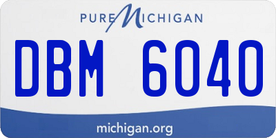 MI license plate DBM6040