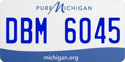 MI license plate DBM6045