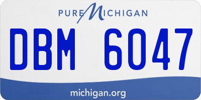 MI license plate DBM6047